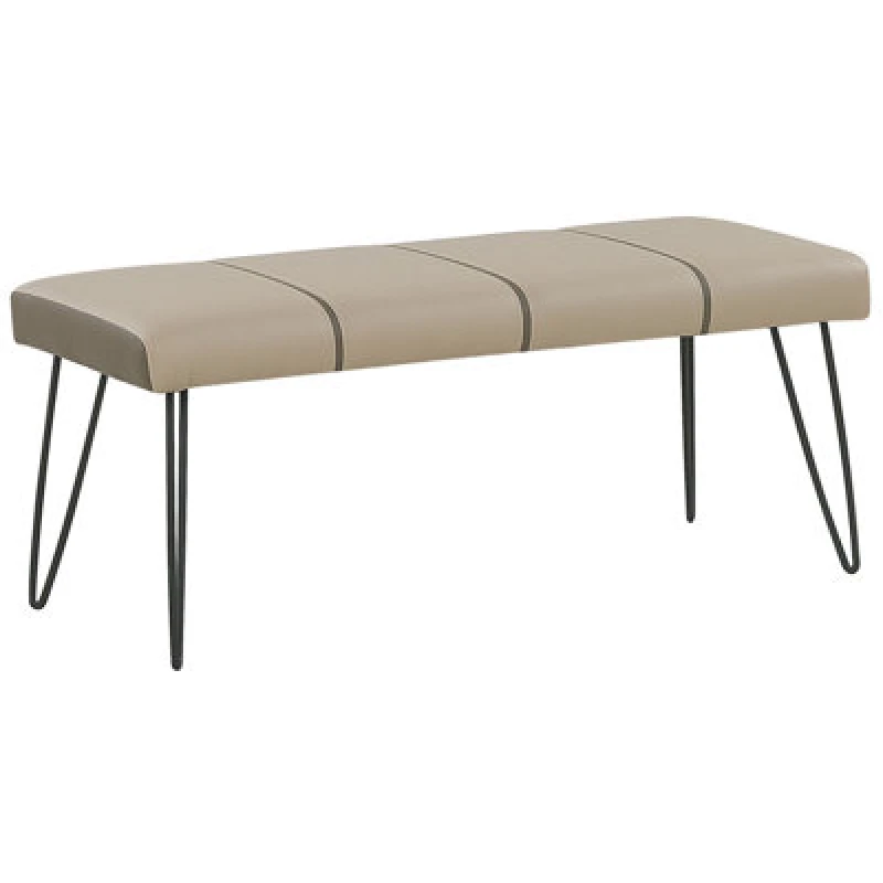 Image of Beliani Bench Betin Faux Leather Sand Beige