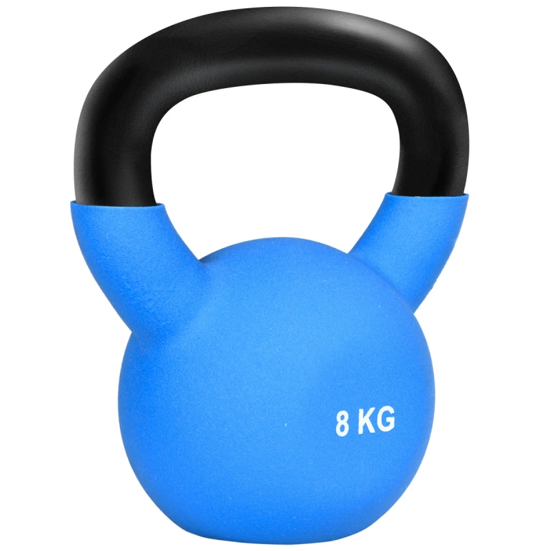 Image of HOMCOM HOMCOM 8KG Kettlebell with Soft Body and Non-Slip Handle, Blue Blue One Size Unisex 5063603037557