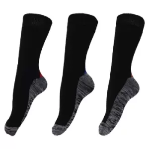 Image of Mens Self-Heating Functional Work Socks (3 Pairs) (6-11 UK) (Black)