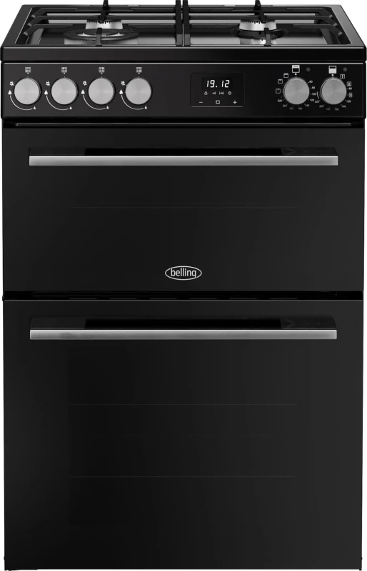 Image of Belling BEL FSA VISION 60DF BSS 60cm Freestanding Dual Fuel Cooker 12048 - BLACK BEL FSA VISION 60DF BSS