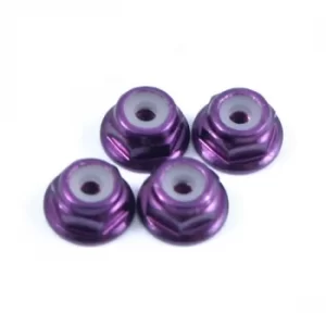 Image of Fastrax M2 Purple Flanged Locknuts 4Pcs