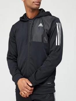 Image of adidas Mh Aero Full Zip, Black Size M Men