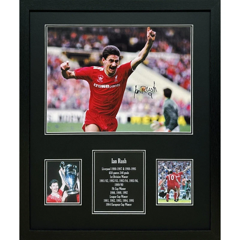 Image of AllStarSignings Ltd Ian Rush signed Liverpool photograph Red unisex One Size