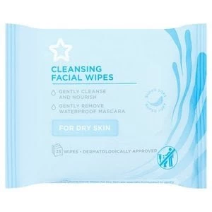 Image of Superdrug Essential Facial Cleansing Wipes - Dry Skin