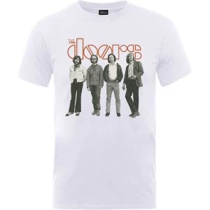 Image of The Doors - Band Standing Unisex Medium T-Shirt - White