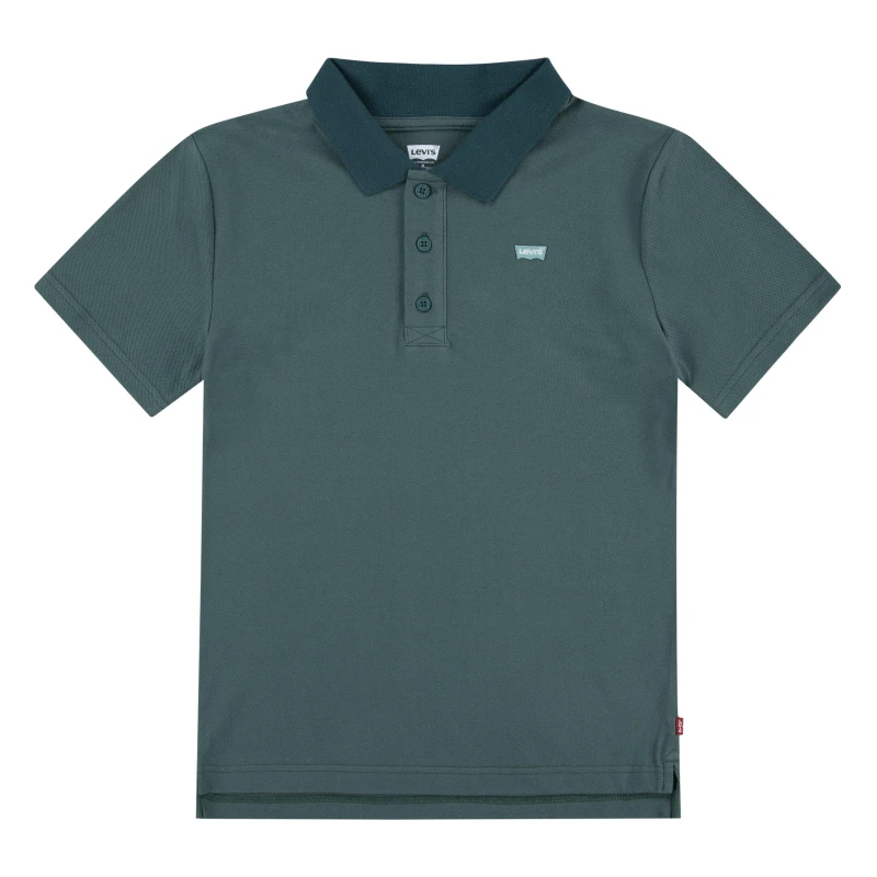 Image of Levis Neck Tape Polo Shirt Juniors - Green Green 9 - 10 Years