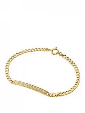 Image of Michael Kors Gold Plated Stainless Steel Curb Statement Bracelet, Multi, Men