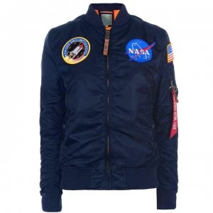 Image of Alpha Industries NASA MA1 Bomber Jacket - Rep Blue 07