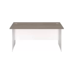 Image of 1800 X 800 Panel Rectangular Desk Grey Oak-White
