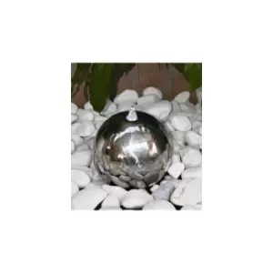 Image of Tranquility Water Features - 30cms Stainless Steel Sphere Mains Powered Water Feature