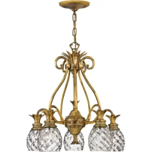 Image of Chandelier Plantation Laiton bruni 56 Cm