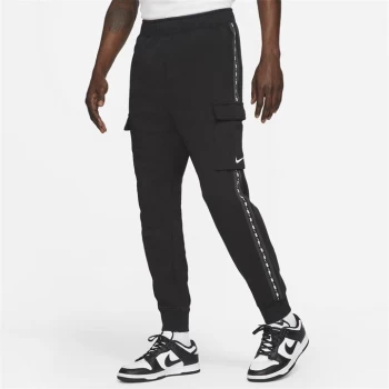 Image of Nike Repeat Fleece Cargo Pants Mens - Black/White
