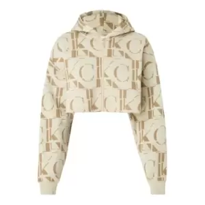 Image of Calvin Klein Jeans Ck All Over Print Zip-Through - Green