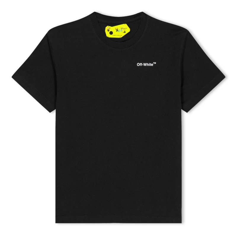 Image of Off White Kids Arrow Short-Sleeve T-Shirt with Rear Logo Design Black/Multicolo male 8Y