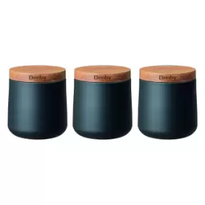 Image of Denby Storage Canisters, Black, Set of 3