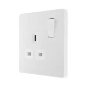 Image of BG Evolve Pearl White Single Switched 13A Power Socket - PCDCL21W