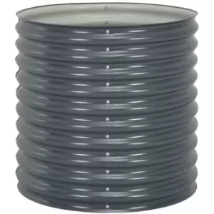 Image of Garden Raised Bed 80x80x81cm Galvanised Steel Grey Vidaxl Grey