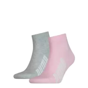 Image of Puma 2 Pack BWT LS Quarter Socks - Pink