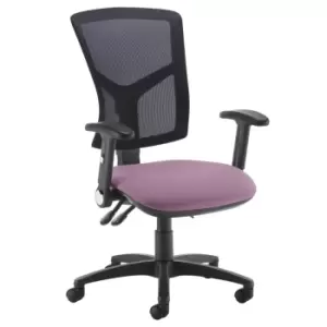 Image of Dams MTO Senza High Mesh Back Operator Chair with Folding Arms - Diablo Pink