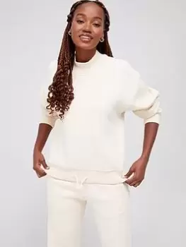 Image of adidas All SZN High Neck Sweat - Cream, Size 2XL, Women