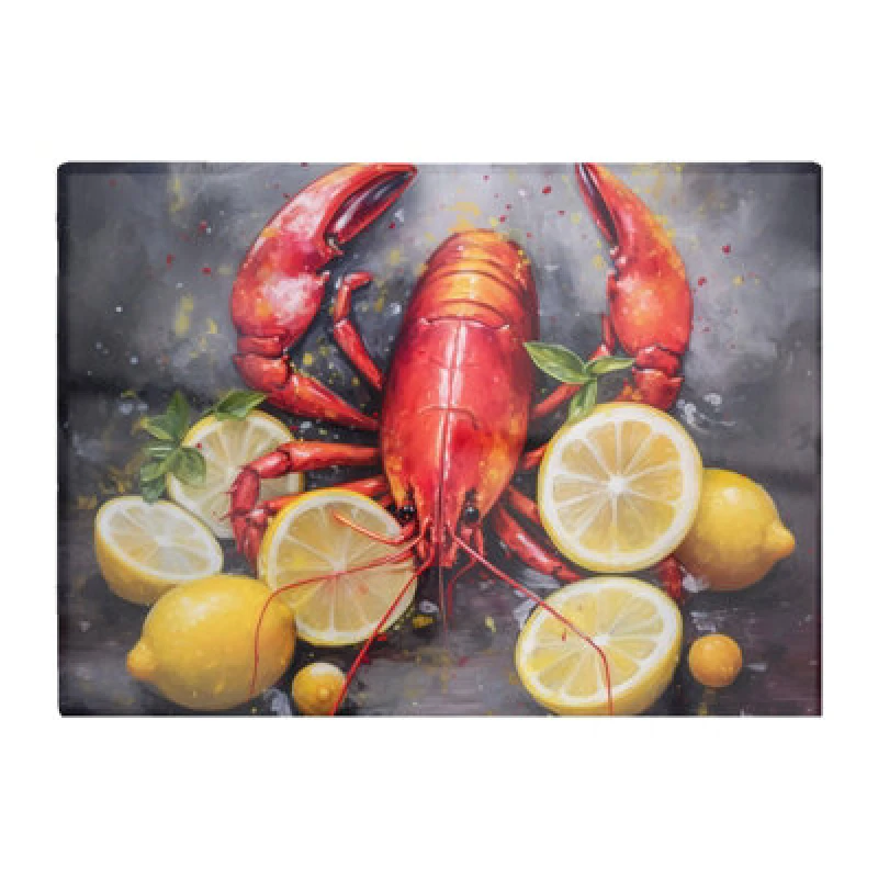 Image of Warren Reed Designer Lobster And Lemons Chopping Board