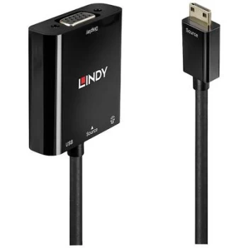 Image of LINDY 38286 HDMI / VGA Converter [1x HDMI plug C mini - 1x VGA socket] Black 0.1 m