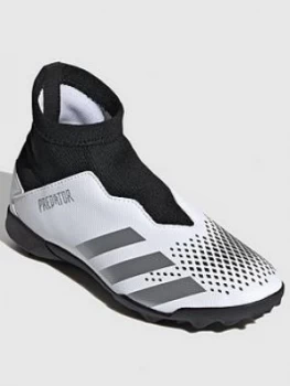Image of adidas Junior Predator Laceless 20.3 Astro Turf Football Boot - Black, Silver, Size 2