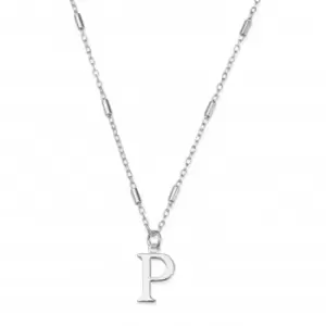 Image of Iconic Initial P Silver Necklace SNCC4040P