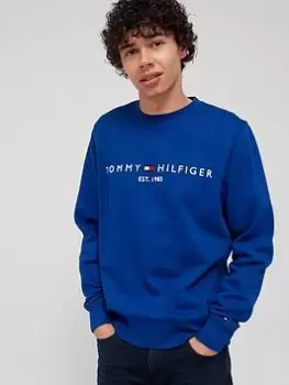 Image of Tommy Hilfiger Tommy Logo Sweatshirt - Bold Blue , Bold Blue, Size S, Men
