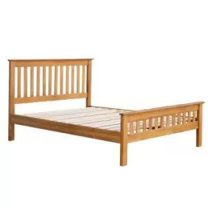 Image of Crazy Price Beds Chelford Oak Wooden King Bed