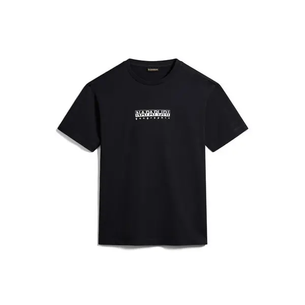 Image of Napapijri Small Box Logo Short Sleeve T Shirt - Black L