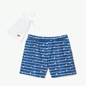 Image of Lacoste Racing Swim Shorts Mens - Blue