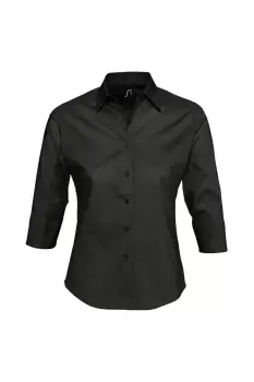 Image of Effect 3/4 Sleeve Fitted Work Shirt