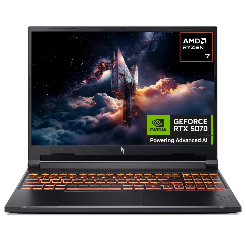 Image of Acer Nitro V AMD Ryzen 7 16GB RAM 1TB SSD RTX 5070 180Hz Inch Inch Windows 11 Gaming Laptop NH.QYYEK.002 Black
