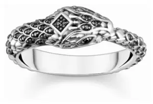 Image of Thomas Sabo TR2419-643-11-60 Ring Blackened Snake Rebel At Jewellery