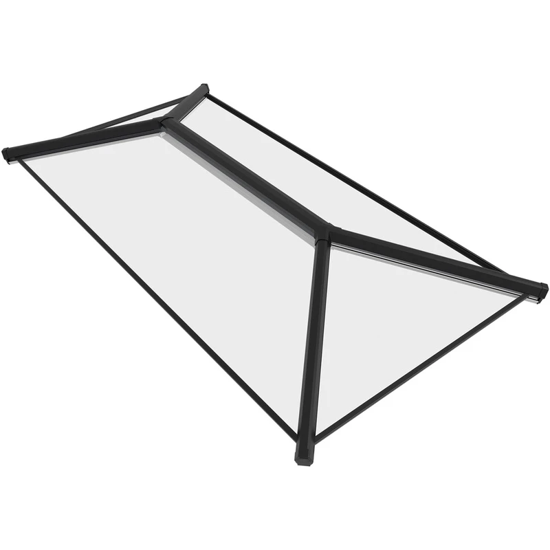 Image of Crystal Aluminium Skylight Roof Black Ext White Int 2000Mmx1000Mm LANBKW2010