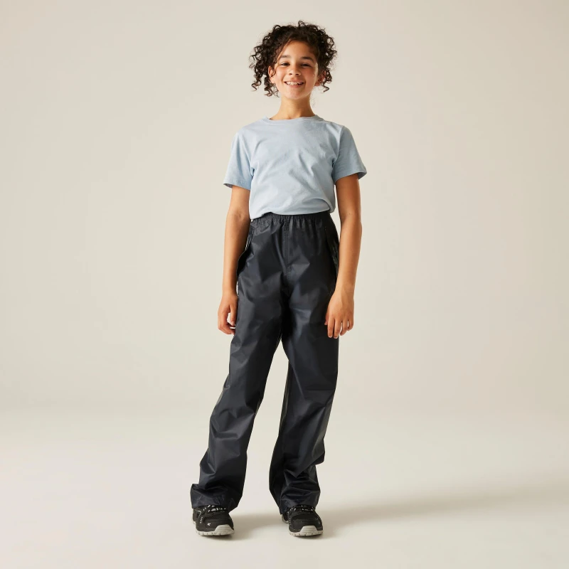 Image of Regatta Kids Stormbreak Waterproof Overtrouser Navy unisex 11 - 12 Years