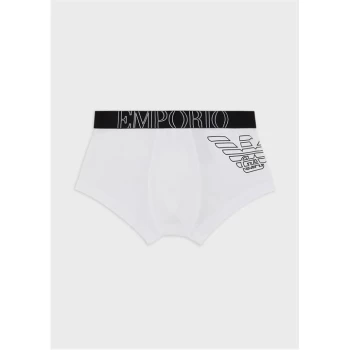 Image of Emporio Armani Eagle Leg Trunks White Size L Men