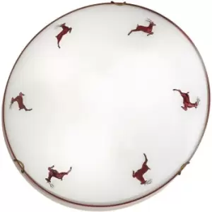 Image of NONNA antique brass ceiling light 2 bulbs