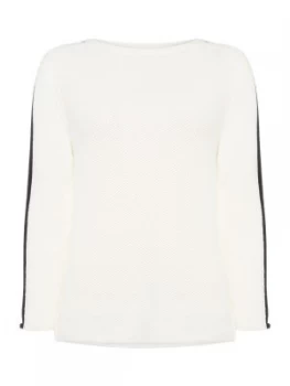 Image of Barbour Catlina Long Sleeve Scoop Neck Jumper White