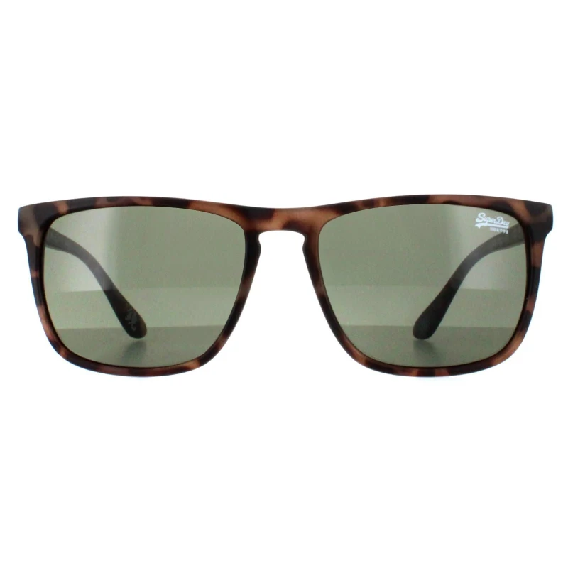 Image of Superdry Rectangle Satin Spotted Havana Green Shockwave Brown male