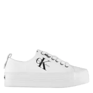 Image of Calvin Klein Jeans Zolah Flatform Trainers - White