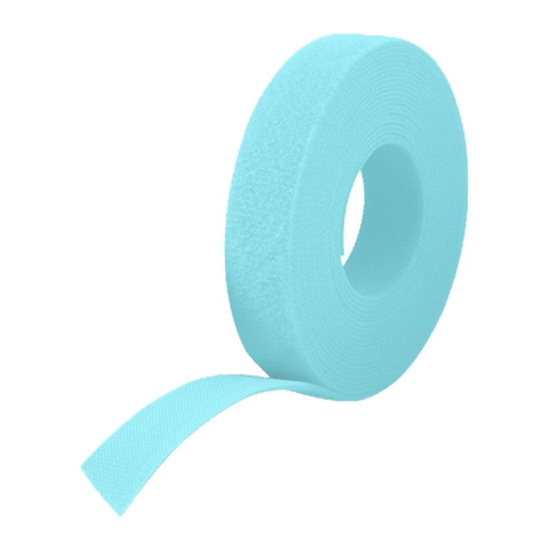 Image of Cablenet Cablenet 25m Reel x 10mm Velcro One Wrap Continuous Tape Aqua VEL-OW64110