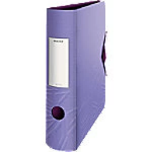 Image of Leitz Urban Chic Lever Arch File 82mm Polypropylene, Polyfoam 2 ring A4 Purple, Dark Red