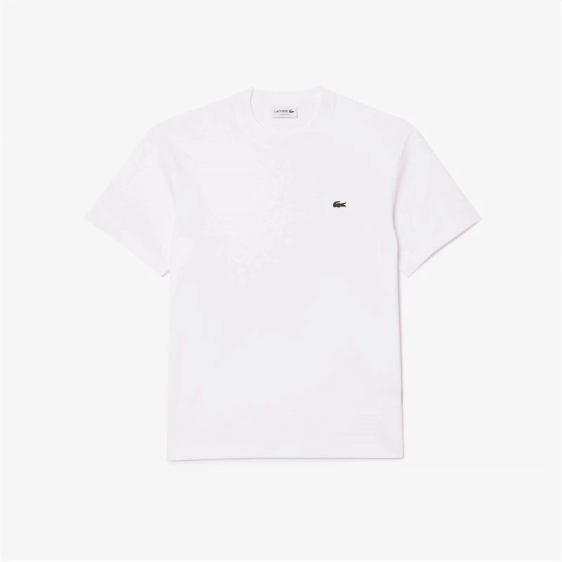 Image of Lacoste White Classic Fit Cotton Jersey T-Shirt White Male 2XL 210456UK