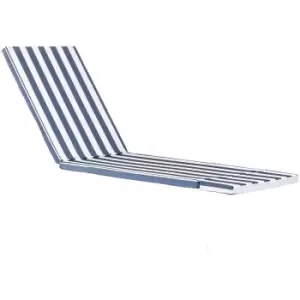 Image of Harbour Housewares Sussex Sun Lounger Cushion - Navy Stripe