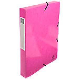 Image of Exacompta Filing Box 59924E Pink Glossy Laminated Card 25 x 4 x 33 cm