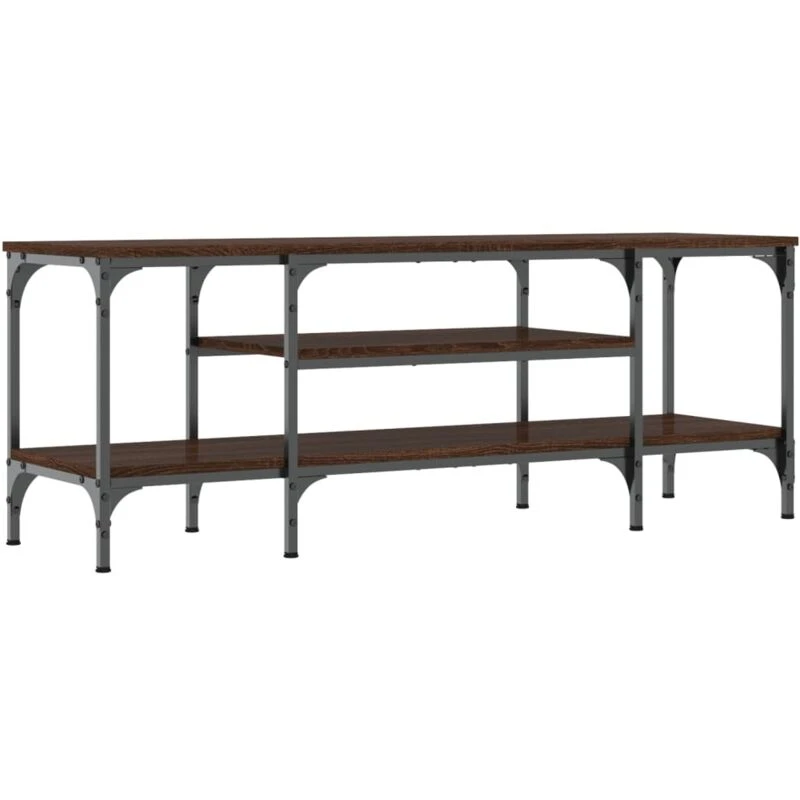 Image of VIDAXL TV Cabinet Brown Oak 121x35x45cm Engineered Wood&Iron Vidaxl 8720845774240