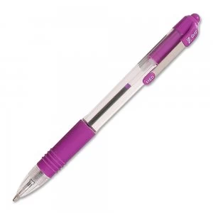 Image of Zebra Z-Grip Retractable Ballpoint Metal Clip Med Violt PK12