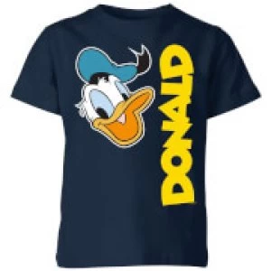 Image of Disney Donald Duck Face Kids T-Shirt - Navy - 9-10 Years